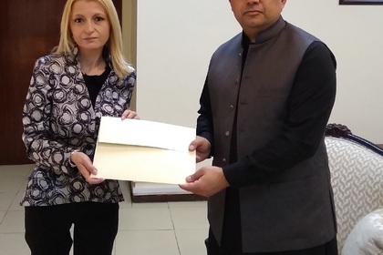 Тhe newly appointed Bulgarian Ambassador to the Islamic Republic of Pakistan Irena Gancheva presented copies of her Letters of Credence 